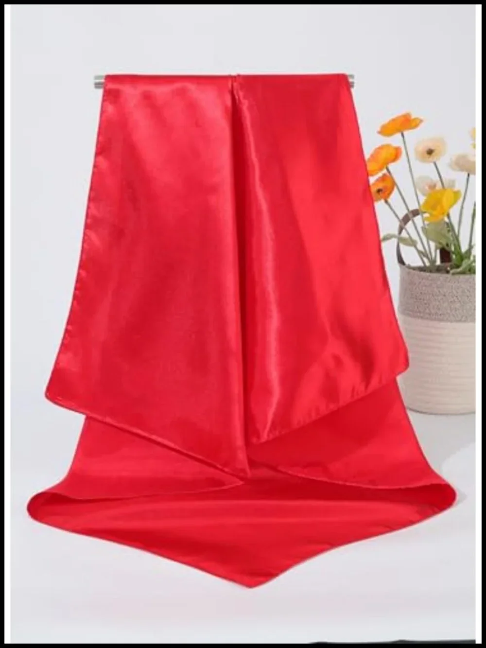 Large Satin Head Scarf for Women 35x35 Silk Like Square Bandana Hair Wrap 2 Pack